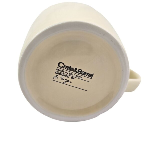 Crate & Barrel B. Eigen MARGO Ivory Flat Bottom 12 Oz Ceramic Mugs - Set of 2 - Picture 14 of 16